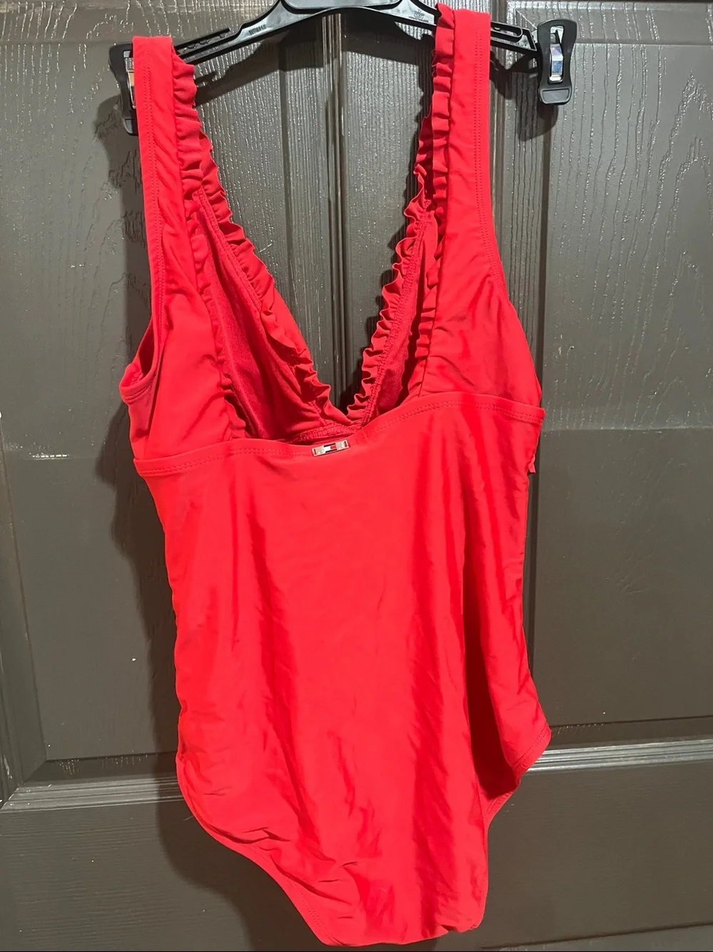 Tommy Hilfiger Red Girls One-Piece Ruffle Swim Suit